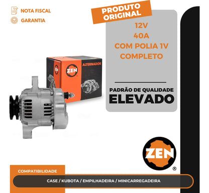 Alternador Case Kubota Empilhadeira Minicarregadeira 12v 40a
