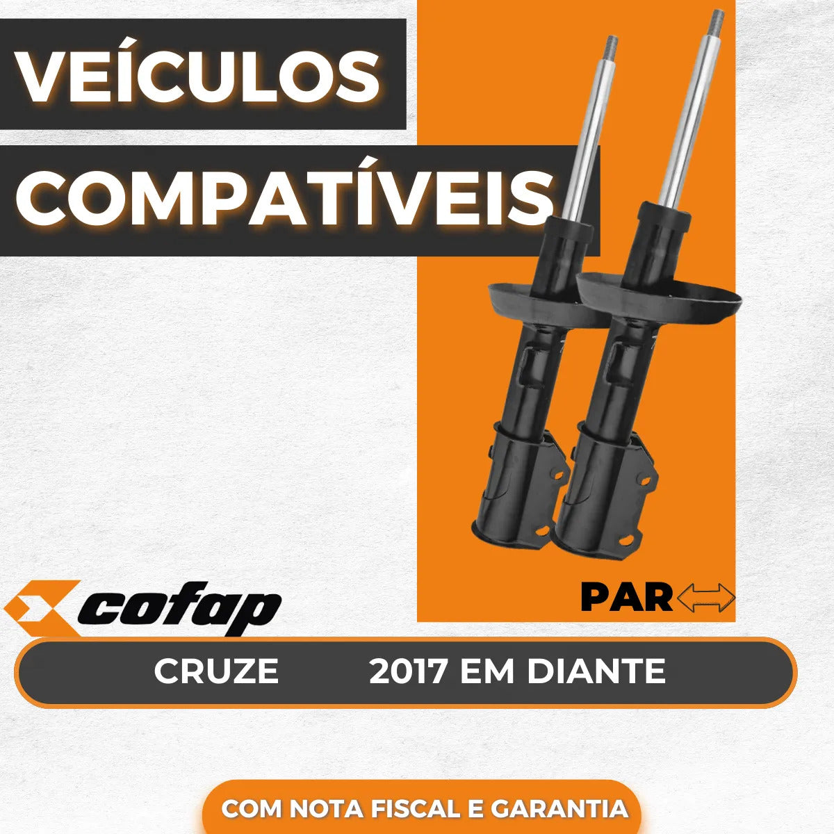 Par Amortecedor Dianteiro Cruze 2017 Em Diante - Cofap