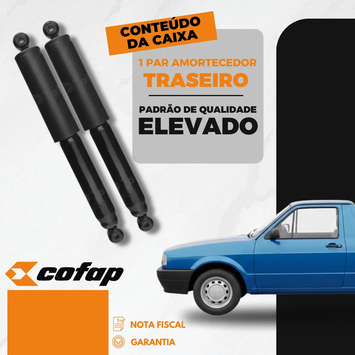 Par Amortecedor Original Cofap Vw Saveiro 1983 1997