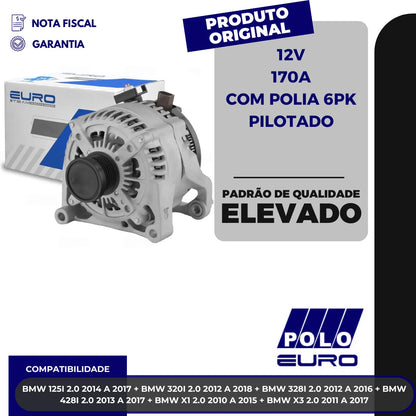 Alternador Bmw 320i 328i X1 X3 2.0 2010 A 2018 12v 170a