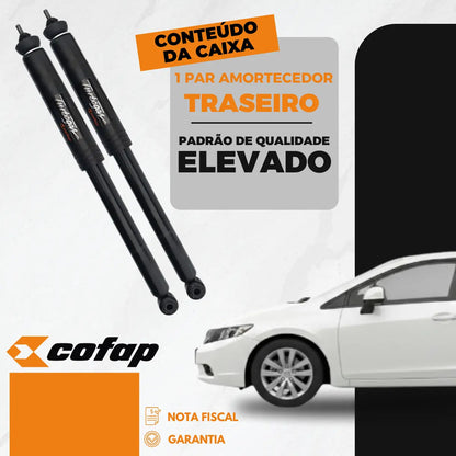 Par Amortecedor Traseiro Original Cofap New Civic 2008 2009