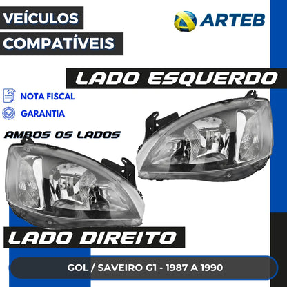 Farol Mascara Negra Corsa 2002 A 2012 Pisca Liso Arteb