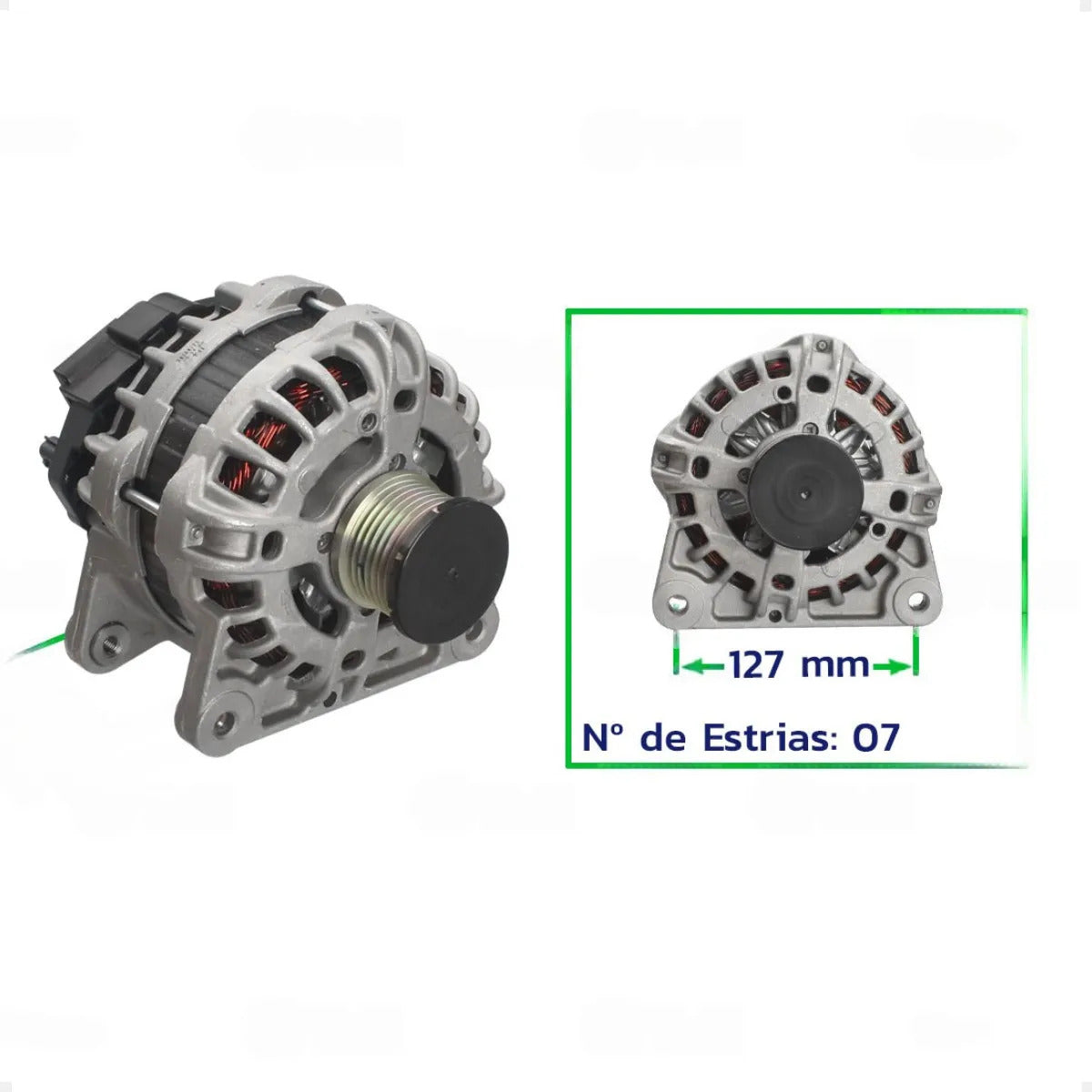 Alternador Duster Logan Sandero Oroch 1.6 125a 2017 Diante