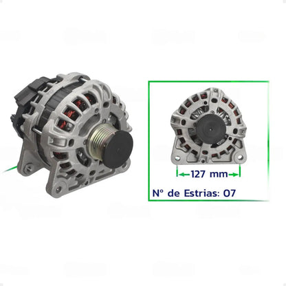 Alternador Duster Logan Sandero Oroch 1.6 125a 2017 Diante