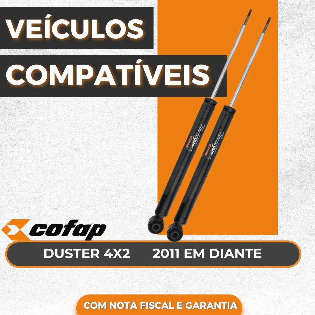 Par Amortecedor Traseiro Renault Duster 2016 Original Cofap