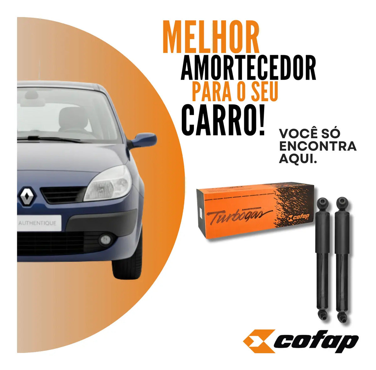 Par Amortecedor Traseiro Renalt Scenic Original Cofap