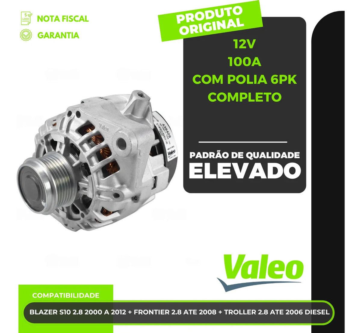 Alternador Para Gm S10 2.8 Nissan Frontier Xterra Troller T4