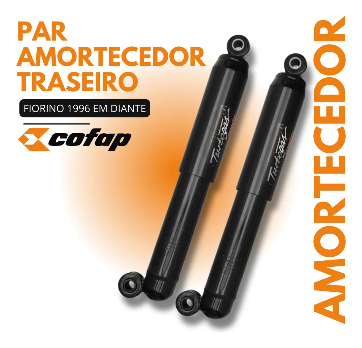Par Amortecedor Traseiro Cofap Fiat Fiorino 1996 Em Diante