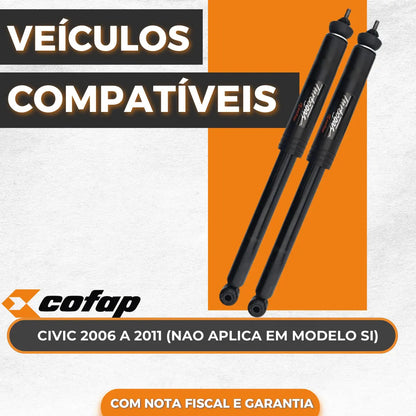 Par Amortecedor Traseiro Original Cofap New Civic 2008 2009