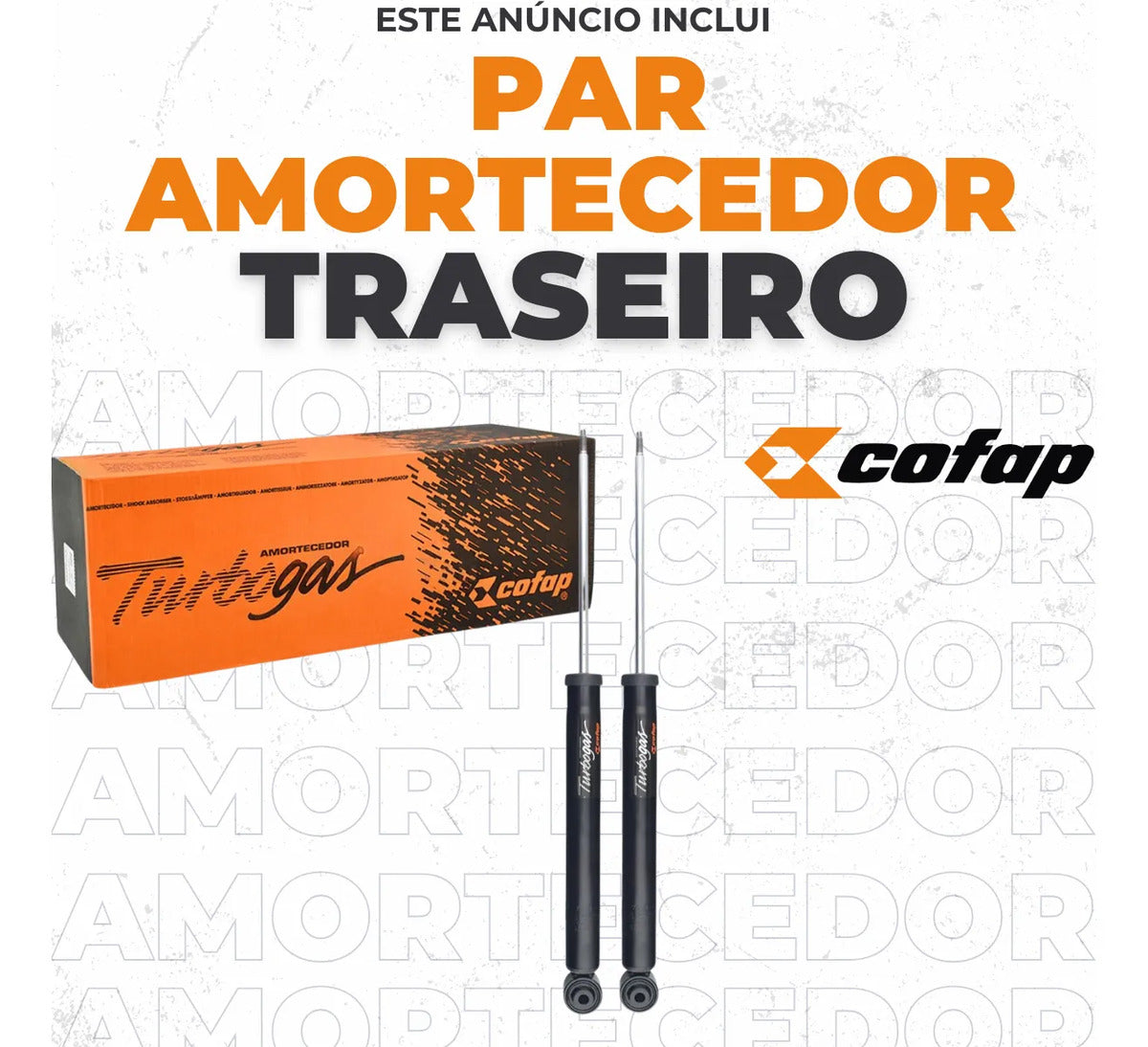 Par Amortecedor Traseiro Golf 1.0 Turbo 2016 A 2018 Cofap