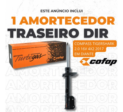 Amortecedor Traseiro Direito Compass 4x2 2017 Diante - Cofap