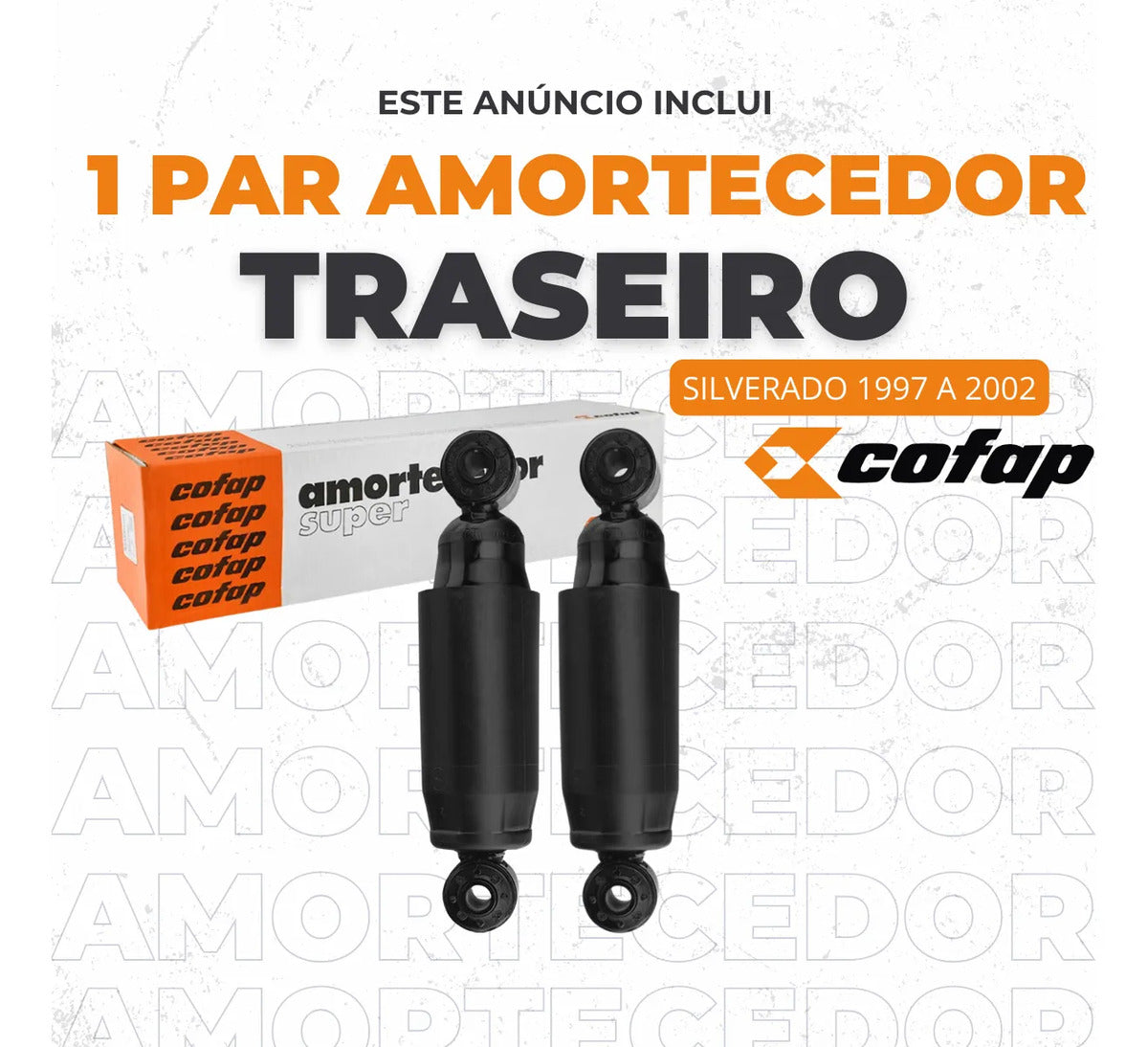 Par Amortecedor Dianteiro Silverado Diesel Cofap 1997 A 2002