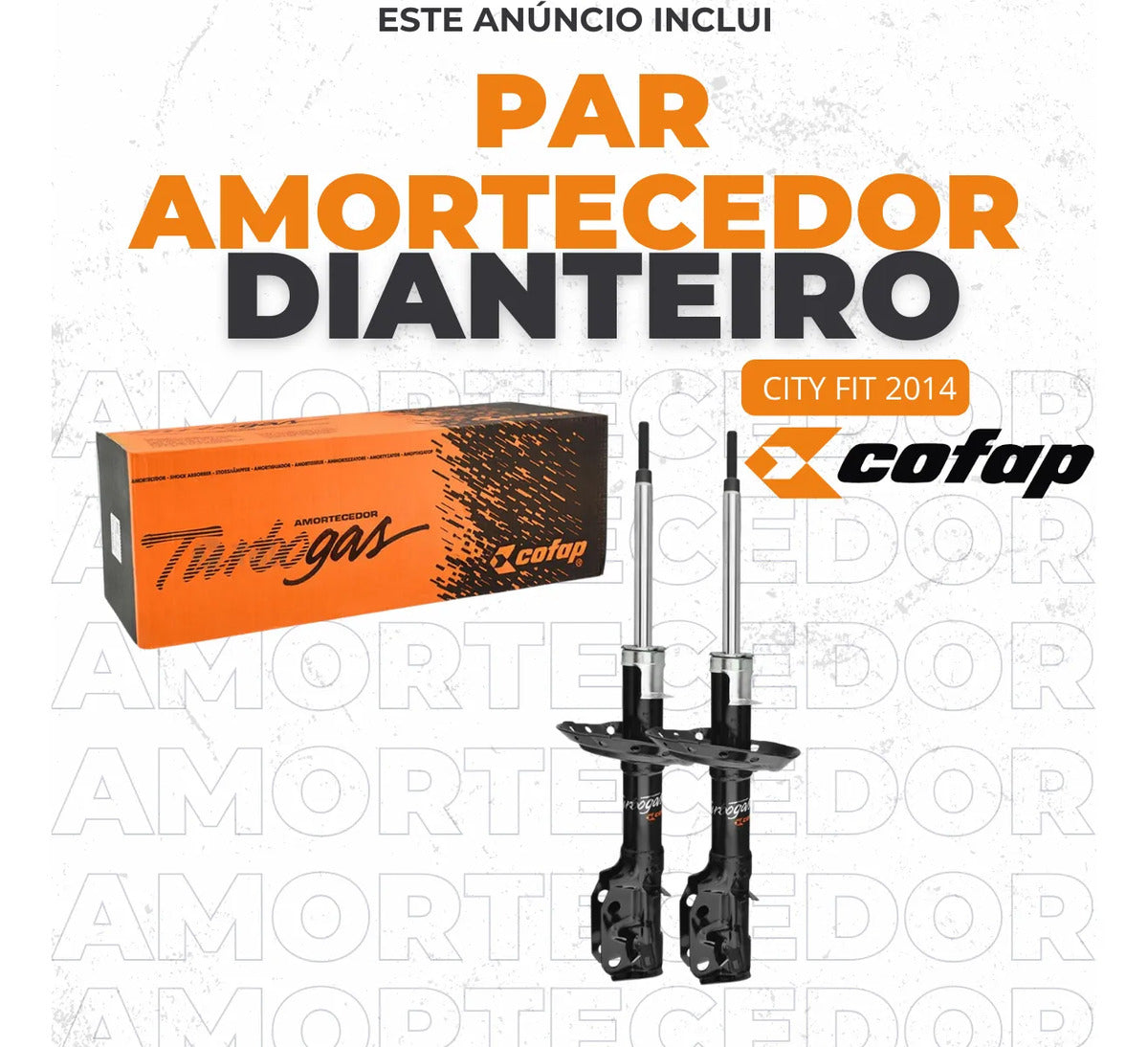 Par Amortecedor Dianteiro City Fit 2014 A 2022 Cofap
