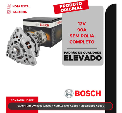 Alternador Universal Caminhões 14v 90a Bosch 1986a01064