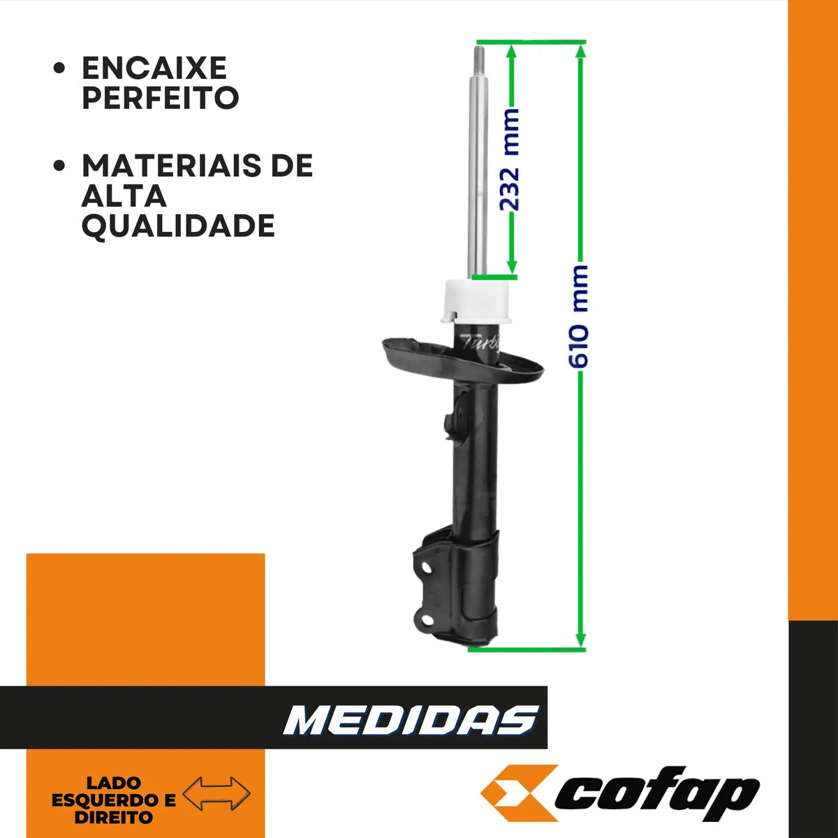 Par Amortecedor Dianteiro Uno 10 - 16 Cofap Gp32826 Gp32827