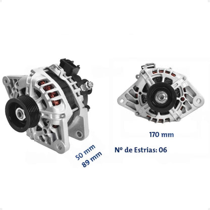 Alternador Hb20 I30 Veloster Cerato Soul 1.6 12v 90a 6pk