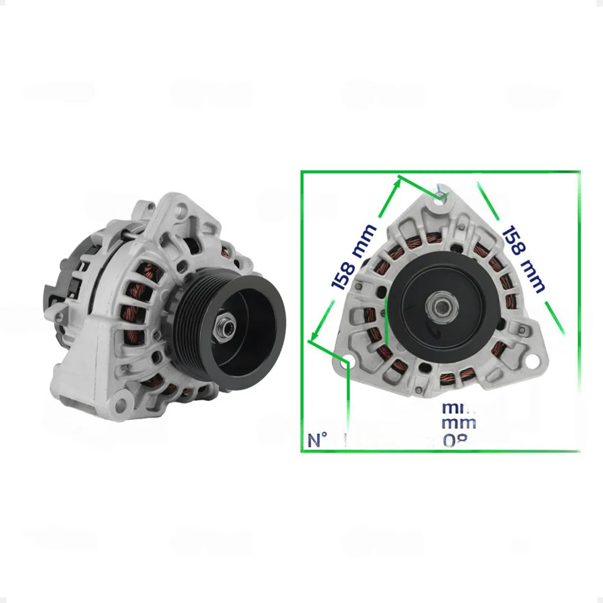 Alternador Agrale 1800 Mwm 3.9 24v 80a Com Polia 8pk