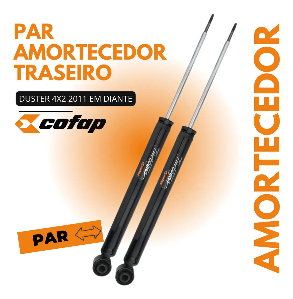 Par Amortecedor Traseiro Renault Duster 2016 Original Cofap