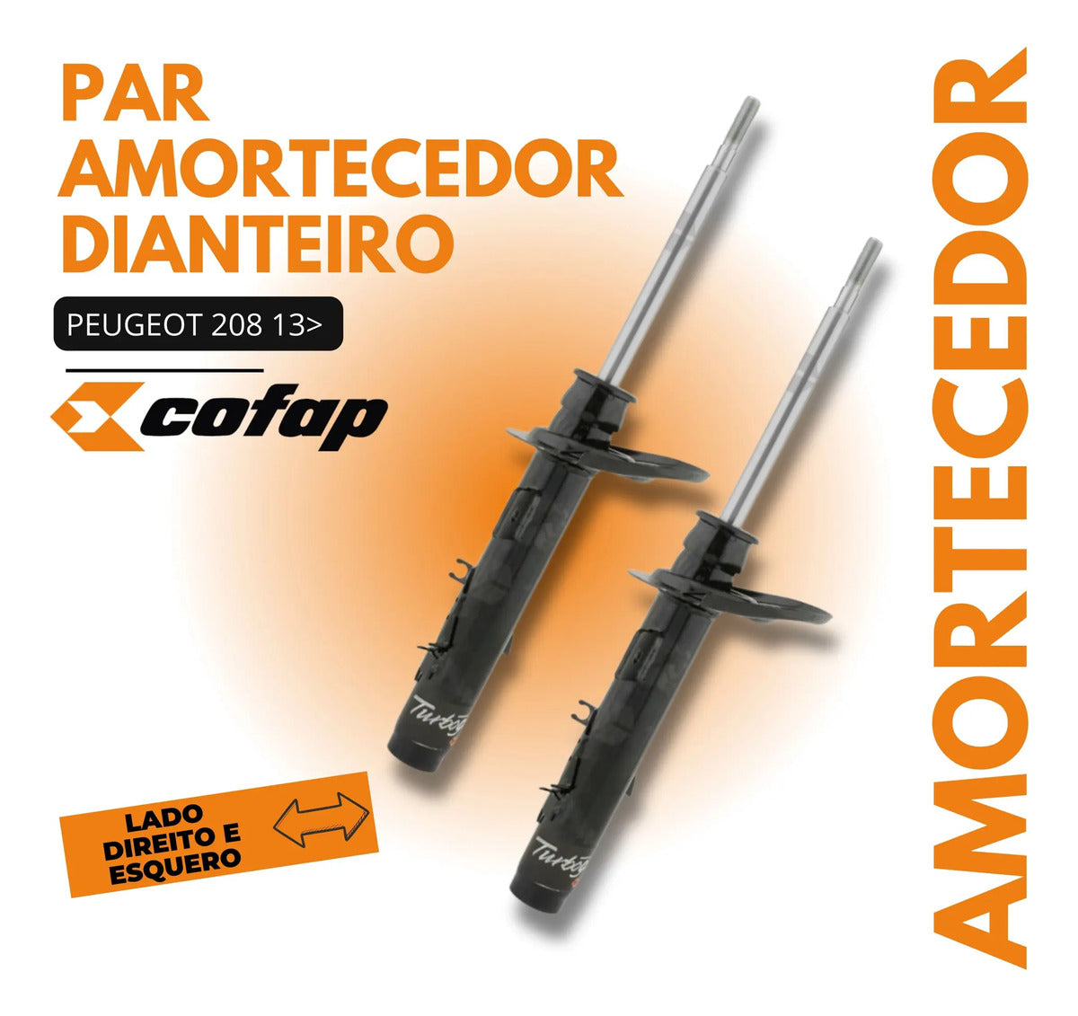 Par Amortecedor Dianteiro 208 2013 Automatico. - Cofap