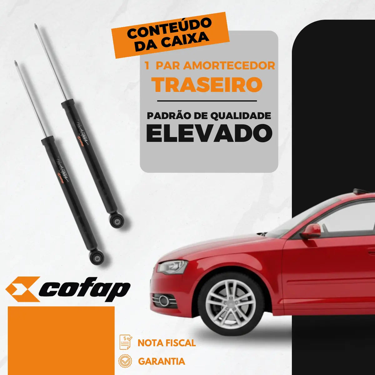 Par Amortecedor Traseiro Cofap Golf  1998 A 2013