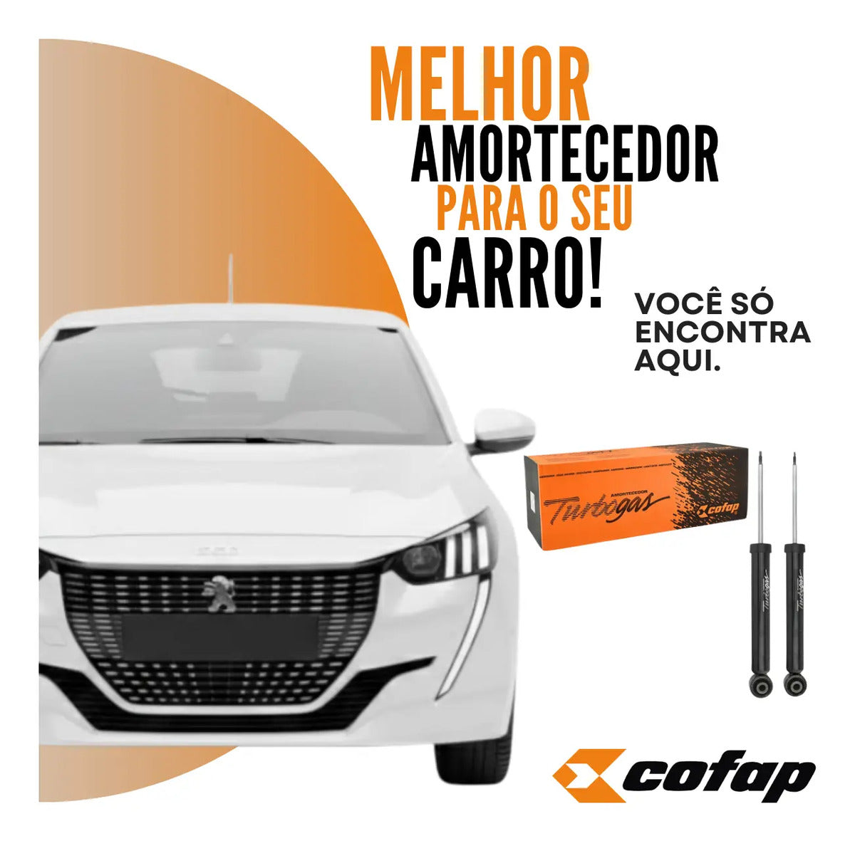 Par Amortecedor Traseiro Original Cofap 208 2020 Até 2024