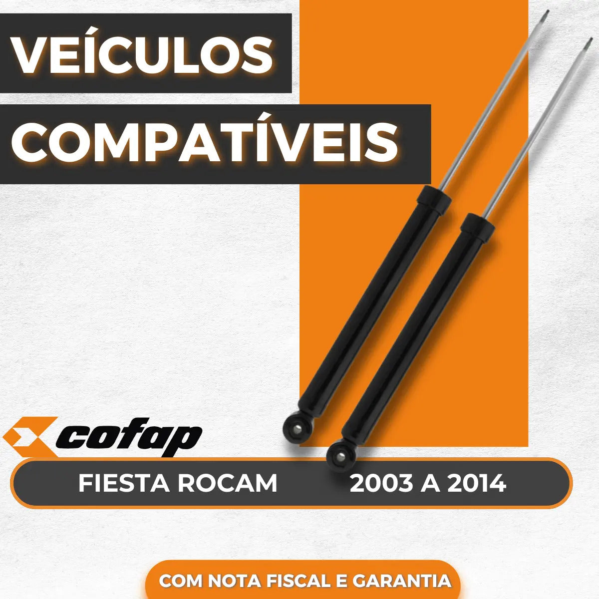 Par Amortecedor Traseiro Cofap Fiesta 2003 A 2004