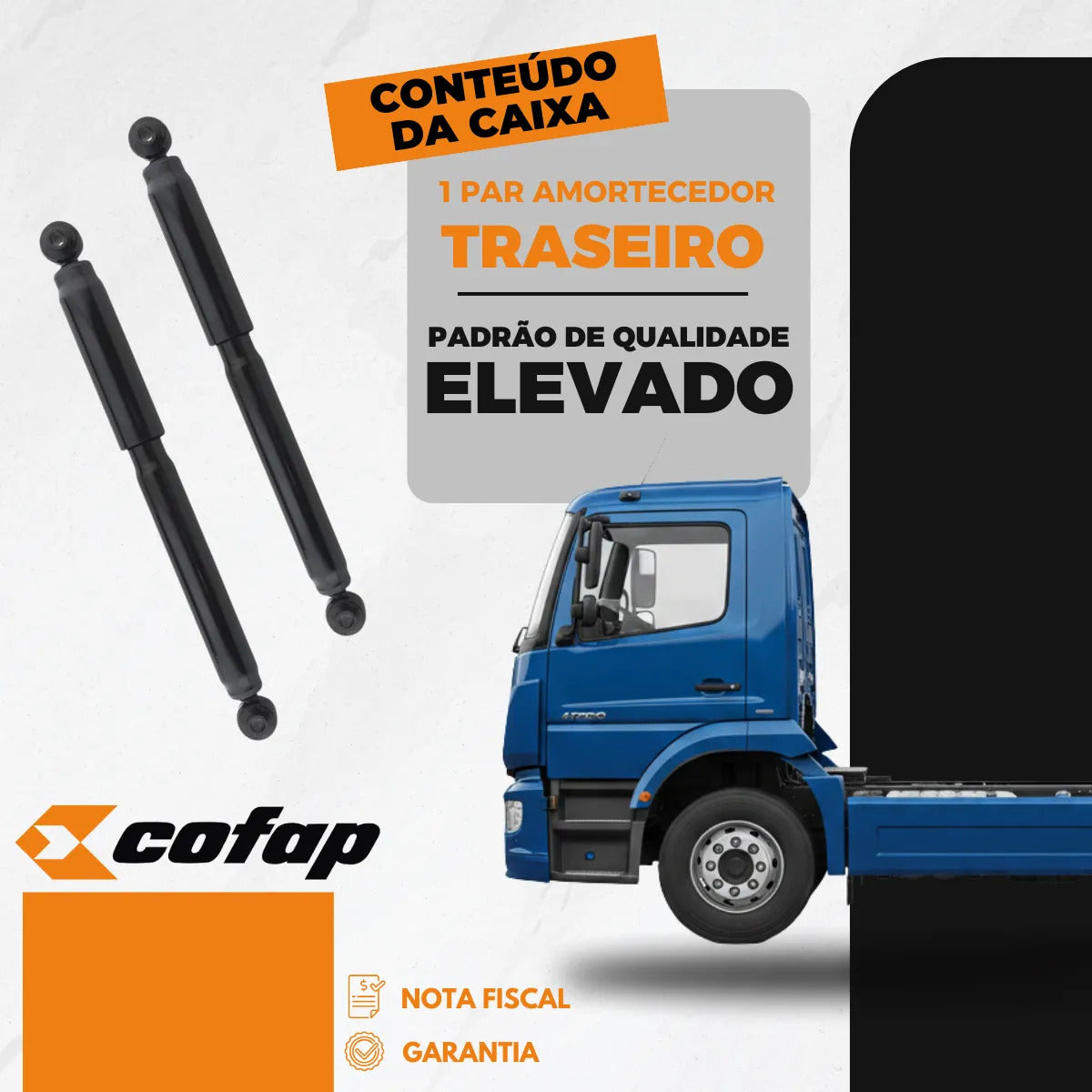 Par Amortecedor Traseiro Mb Atego 1419 1719 Cofap L.13754