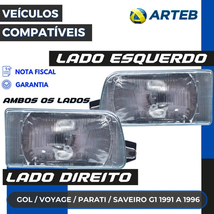 Farol Gol G1 Saveiro Voyage Parati 1991 1992 1993 1994 Arteb