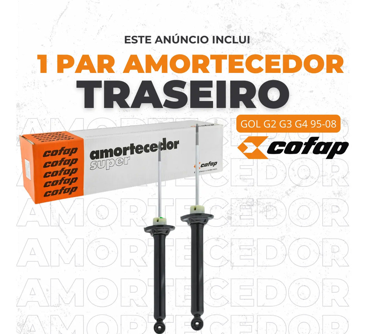 Par Amortecedores Traseiros Vw Gol Parati G2 G3 G4 Cofap