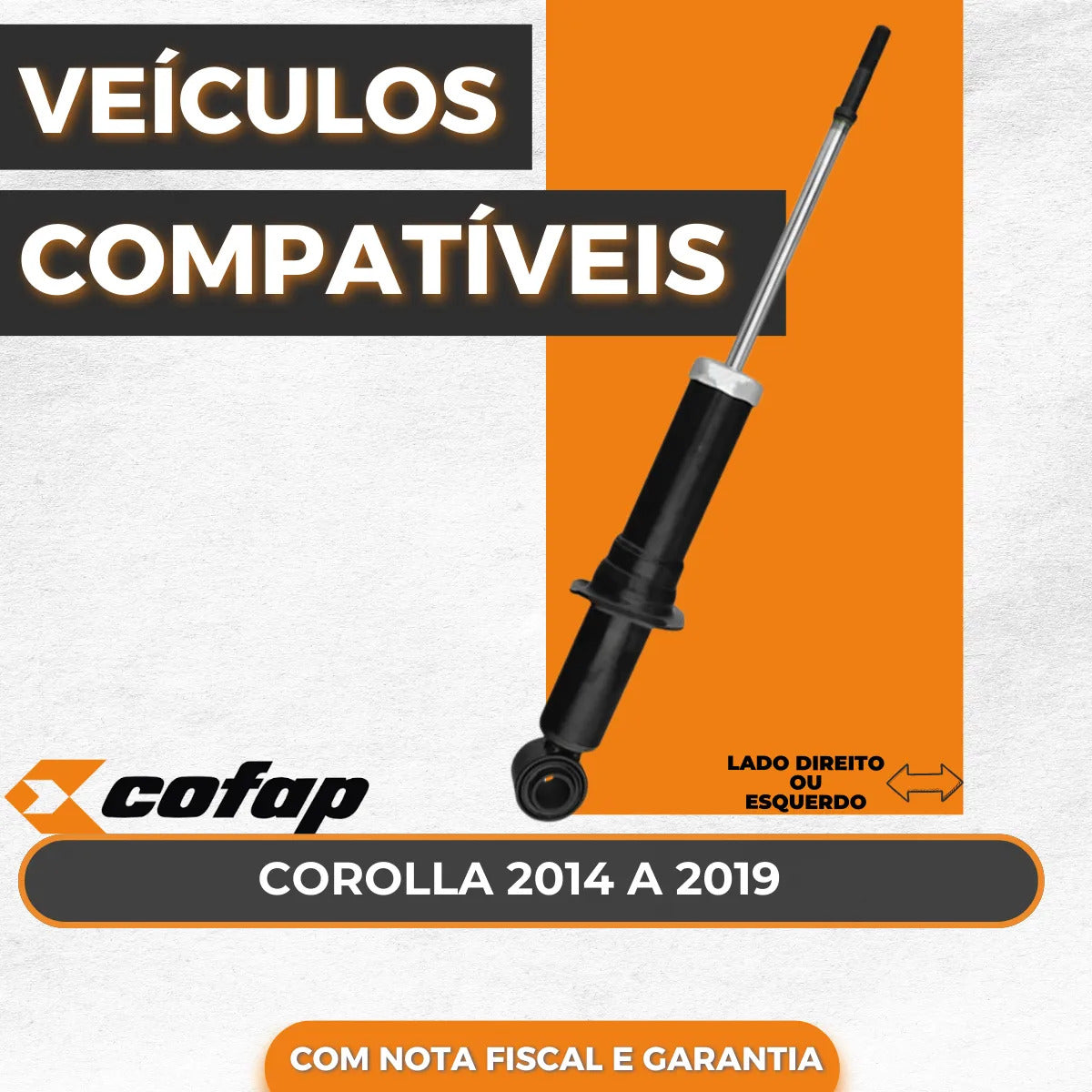 Amortecedor Traseiro  Corolla 2017 2018 Original Cofap