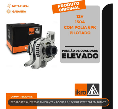 Alternador Ecosport Focus 2.0 150a 12v Com Polia 6pk