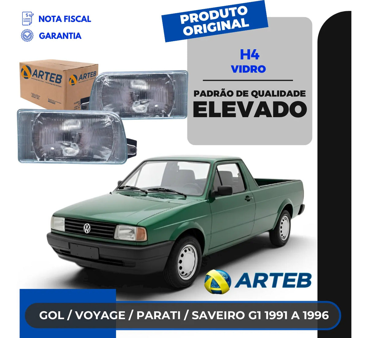 Farol Gol G1 Saveiro Voyage Parati 1991 1992 1993 1994 Arteb
