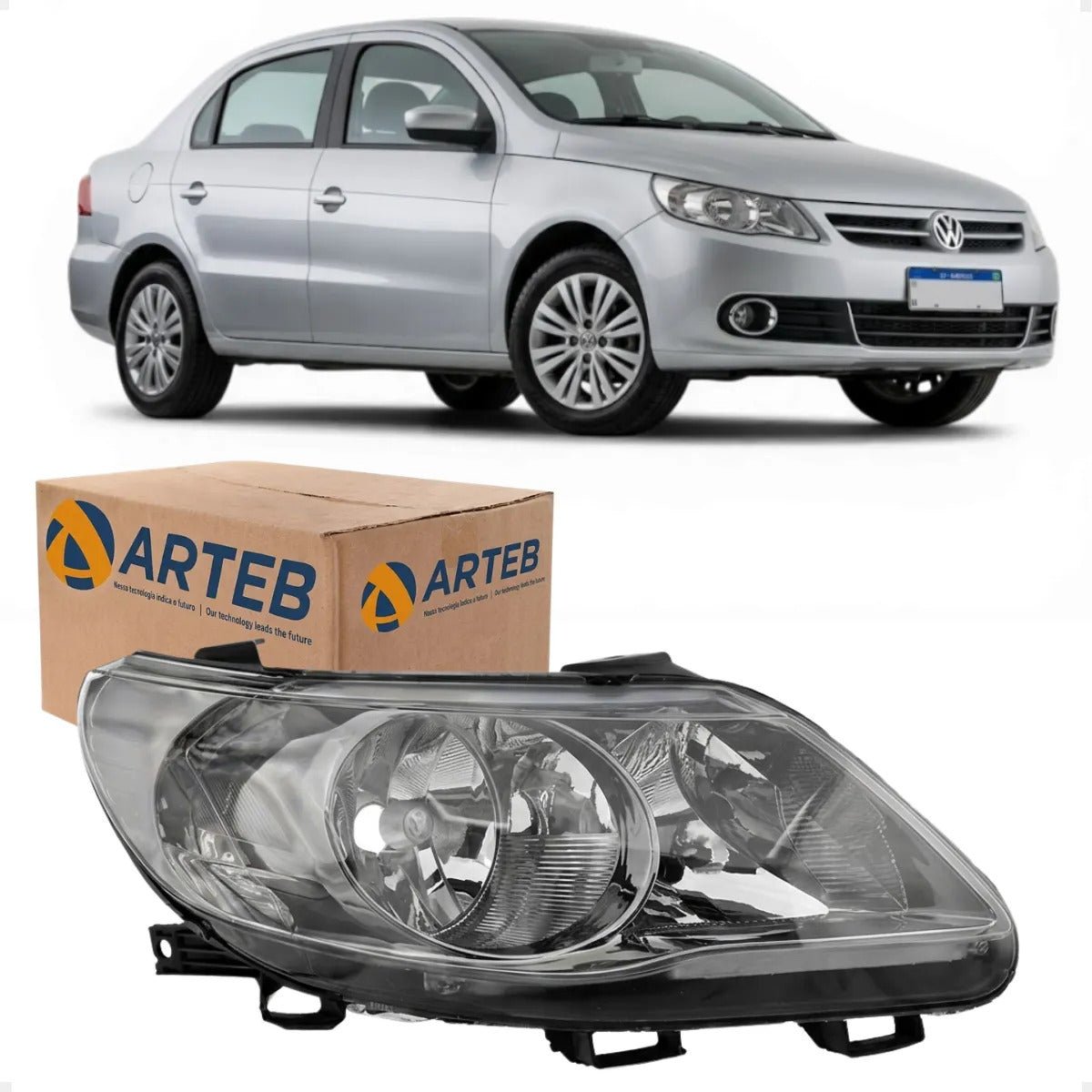 Farol Mascar Cromo Onix Defletor Voyage G5 2009 A 2012 Arteb