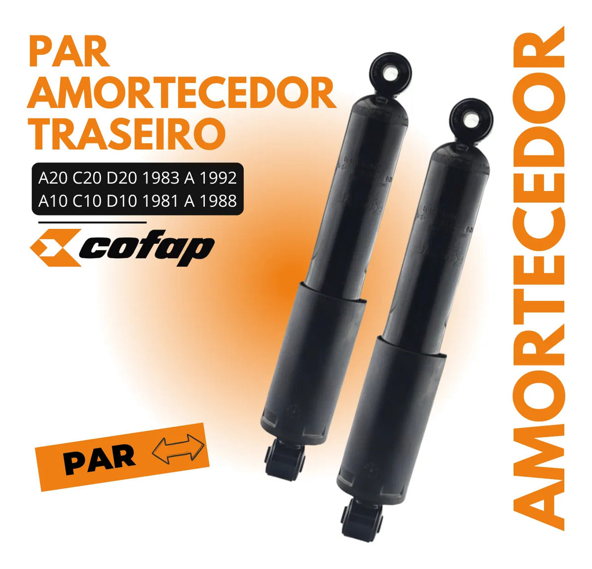 Par Amortecedor Dian A/c/d10 1981/88 A/c/d20 1983/92 - Cofap