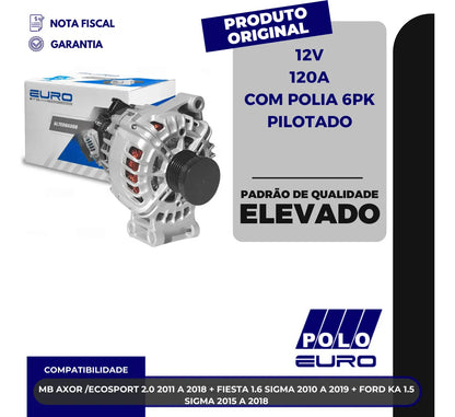Alternador Euro Ep-70028 Ecosport Fiesta Ford K 12v 120a