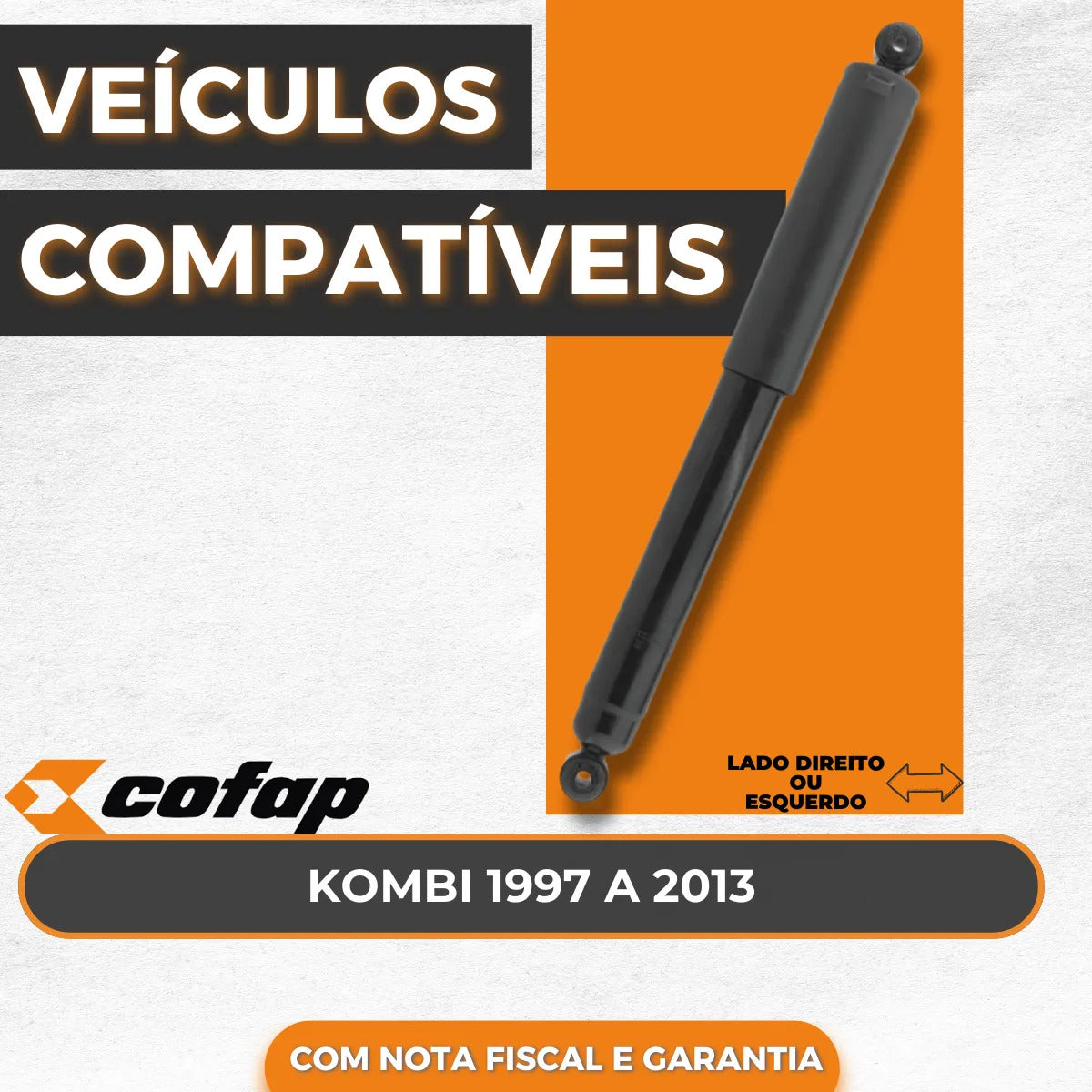 Amortecedor Traseiro Vw Kombi 1.4 1997 À 2013 Cofap