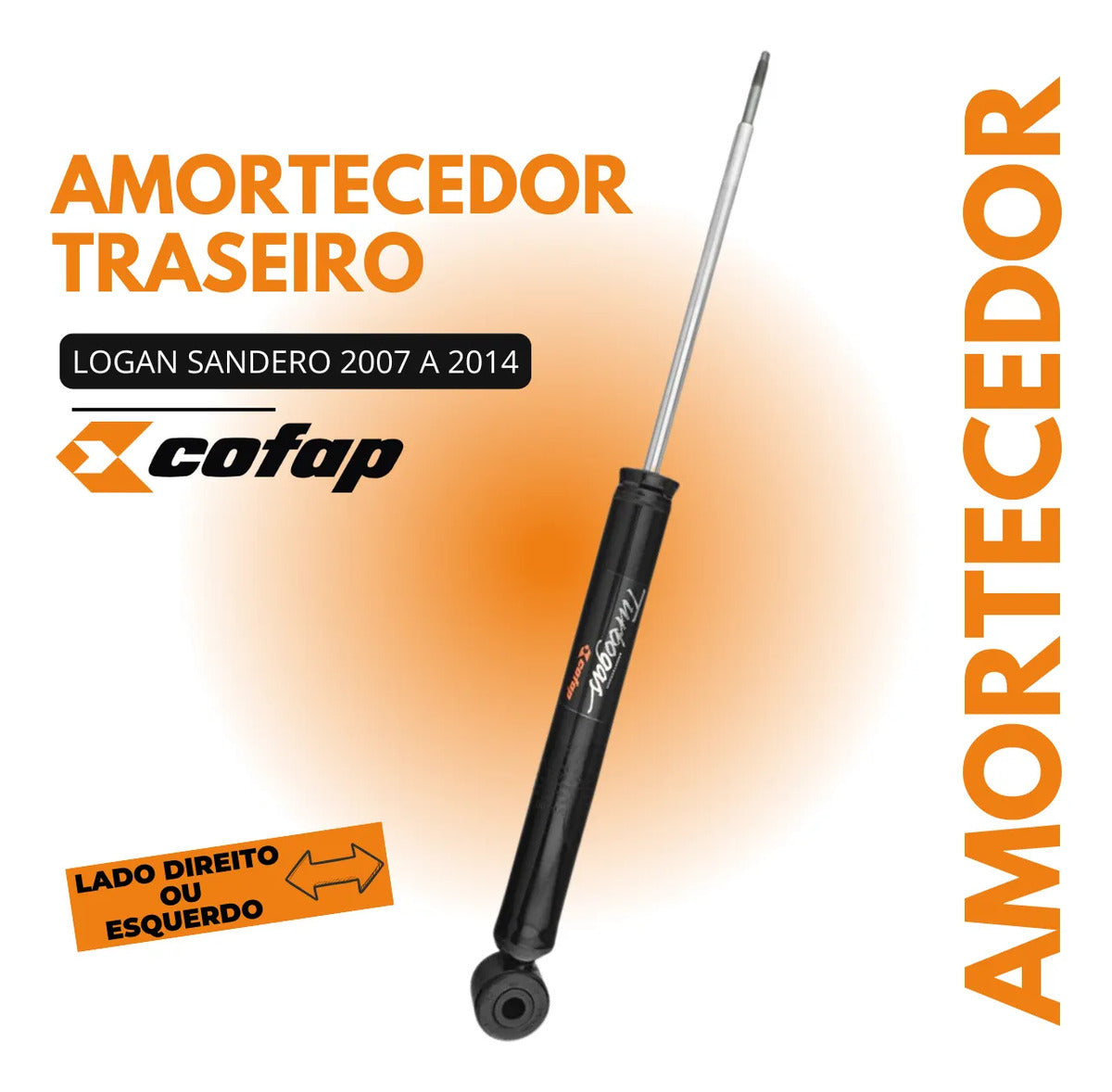 Amortecedor Traseiro Original Cofap Sandero 2007 2008