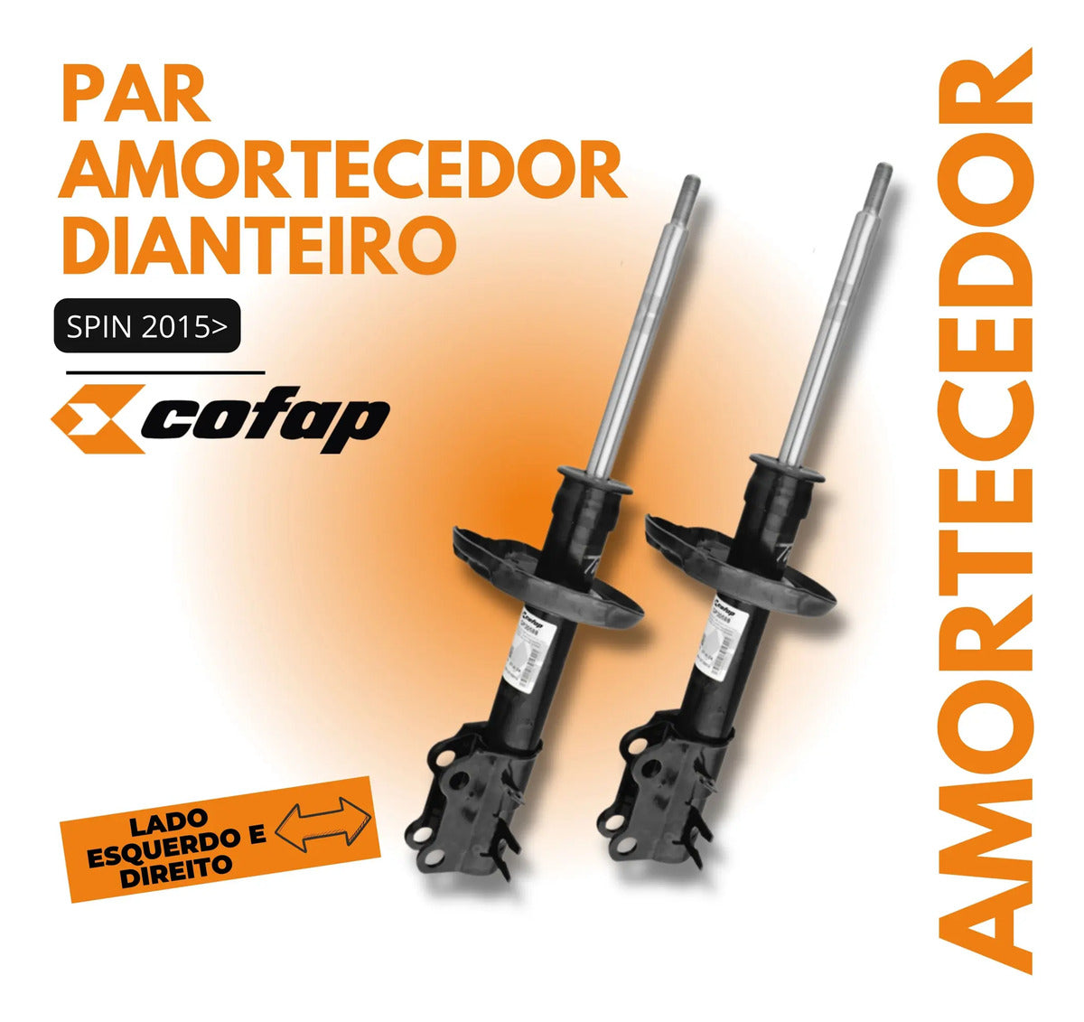Par Amortecedor Dianteiro Spin 2015 Cofap Gp30588 Gp30589