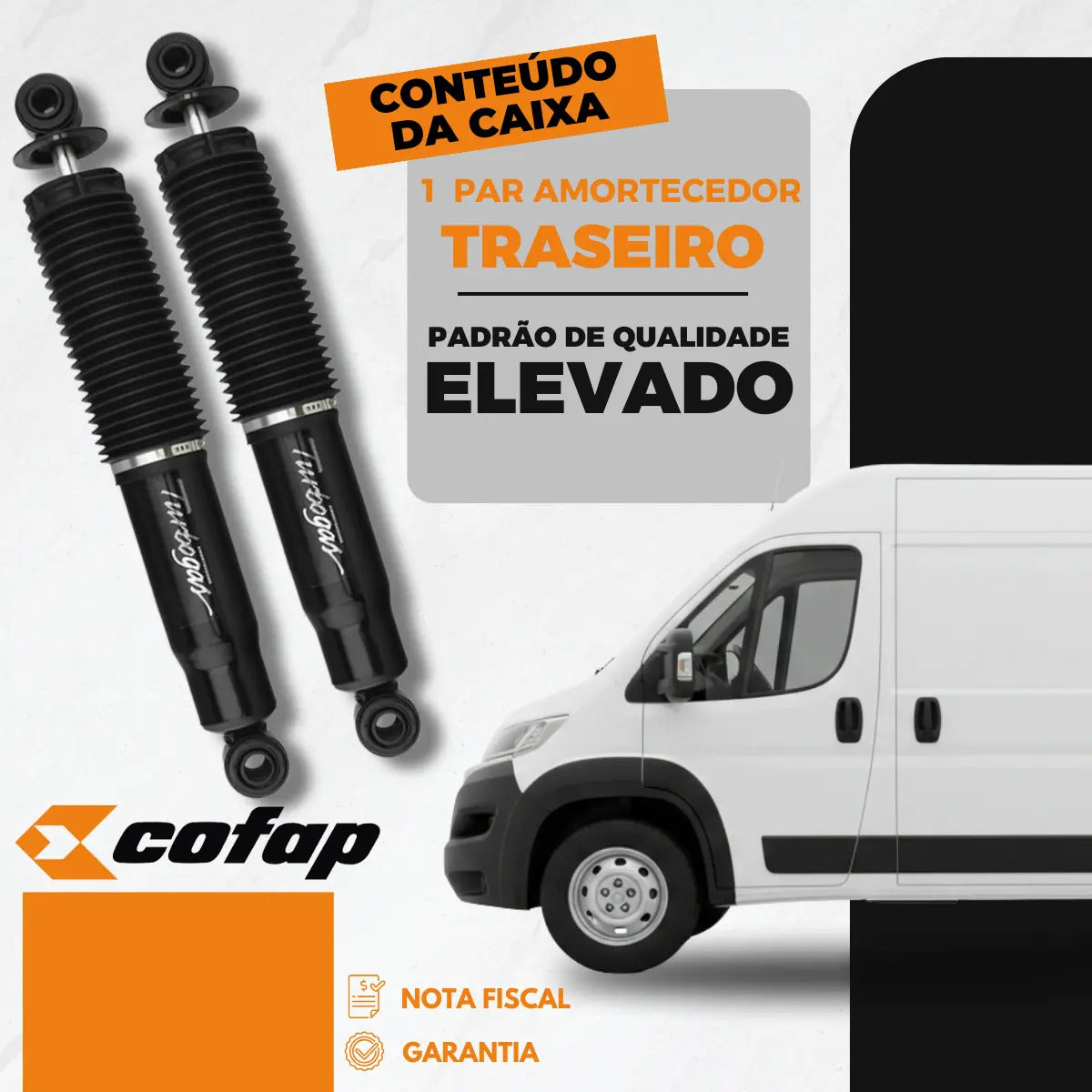 Par Amortecedor Traseiro Fiat Ducato Diesel 2018/2022 Cofap