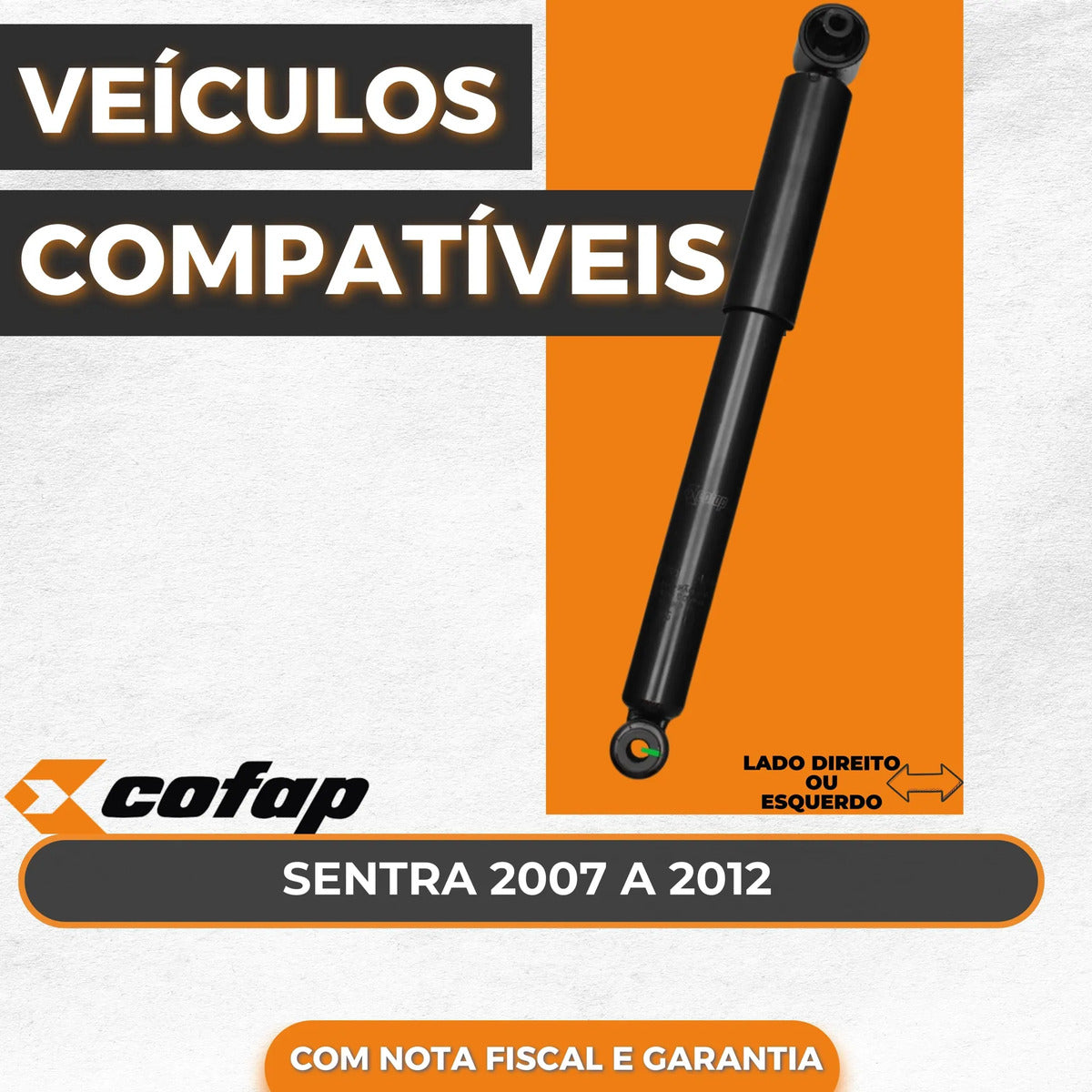 Amortecedor Traseiro Sentra Cofap Turbogas 07/11