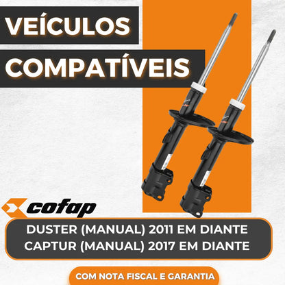 Par Amortecedor Dianteiro Duster Manual Até 2014 - Cofap