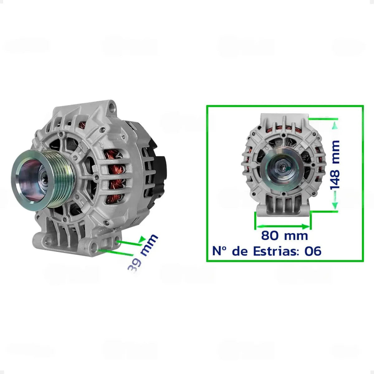 Alternador Megane Scenic 2.0 2002 A 2012 12v 110a Completo