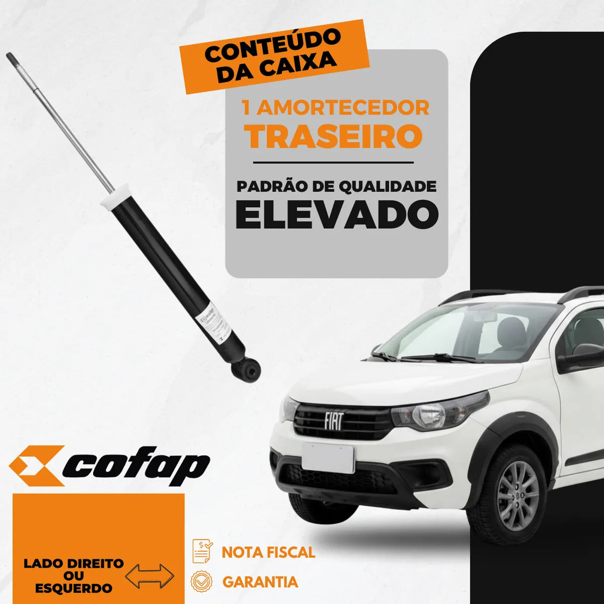 Amortecedor Traseiro Fiat Mobi Way 2016/.. Cofap