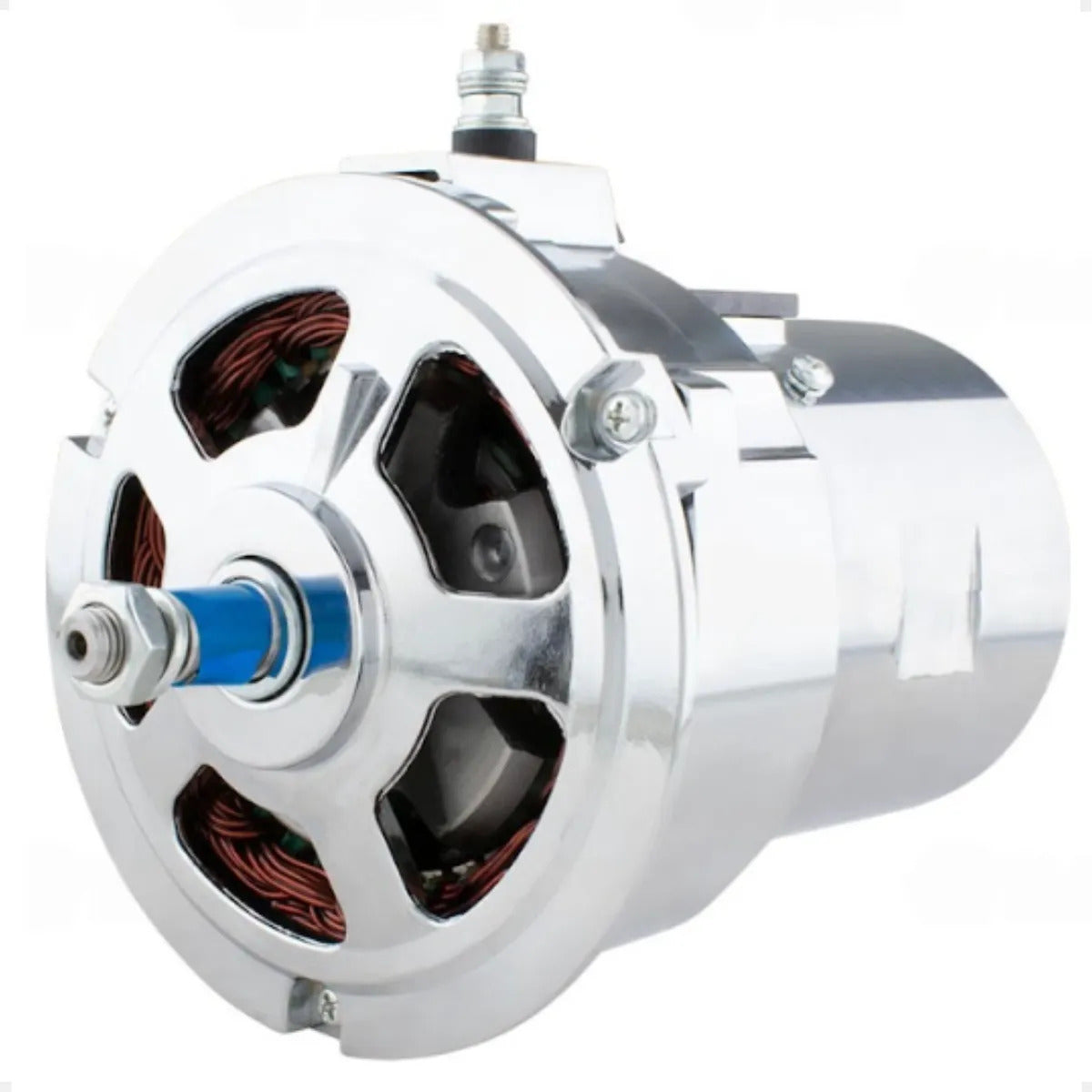 Alternador Fusca Brasília Kombi Adaptação Cromado 12v 75a