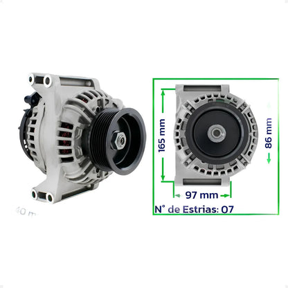 Alternador Daf Cf85 Xf105 Mx13 24v 80a Com Polia 7pk