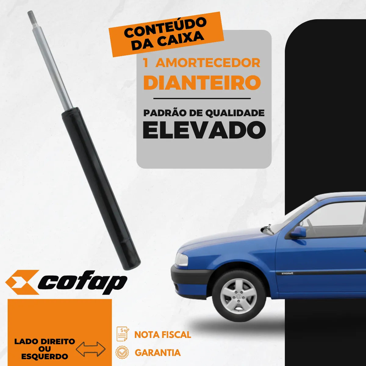 Amortecedor Dianteiro Gol G1 G2 G3 G4 1980 A 2008 Cofap