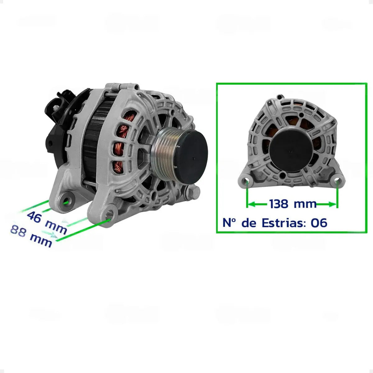 Alternador Compatível Daf Cf85 2015 Em Diante 24v 100a 7pk