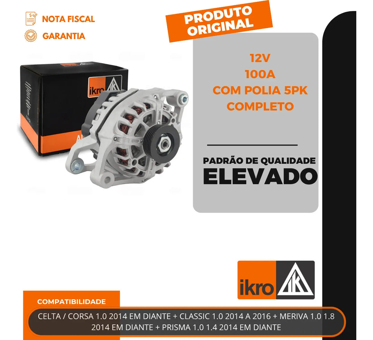 Alternador Caterpillar 24v 120a Com Polia 5pk  Completo