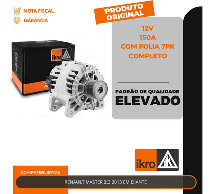 Alternador Master 2.3 150a 12v 2013 Com Polia 7pk  Completo