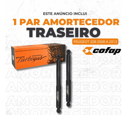 Par Amortecedor Traseiro Original Cofap Peugeot 208 2008